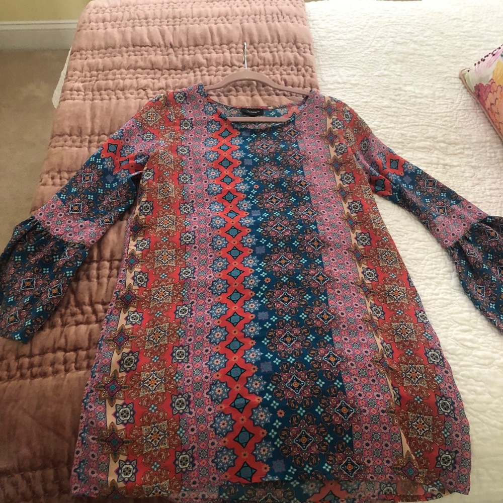 Roland silk tunic dress